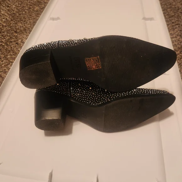 Studded Black Ankle Boots - Picture 7 of 8